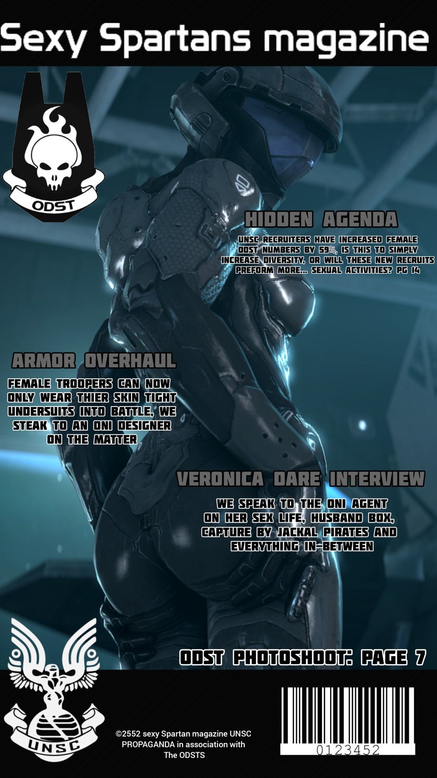 3d army athletic_female halo_(game) halo_(series) halo_3 helmet human magazine magazine_cover muscular_female odst rookie425 sci-fi soldier spartan_(halo) spartan_ii_(halo)