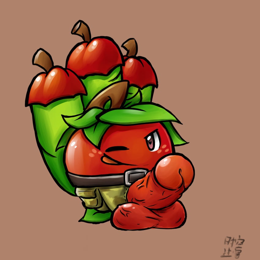 1boy 2022 ;p apple apple_mortar artist_request balls big_balls big_penis boy genitals male male_only pants penis plant plant_boy plants_vs_zombies plants_vs_zombies_2:_it's_about_time red_body solo solo_male testicles video_games