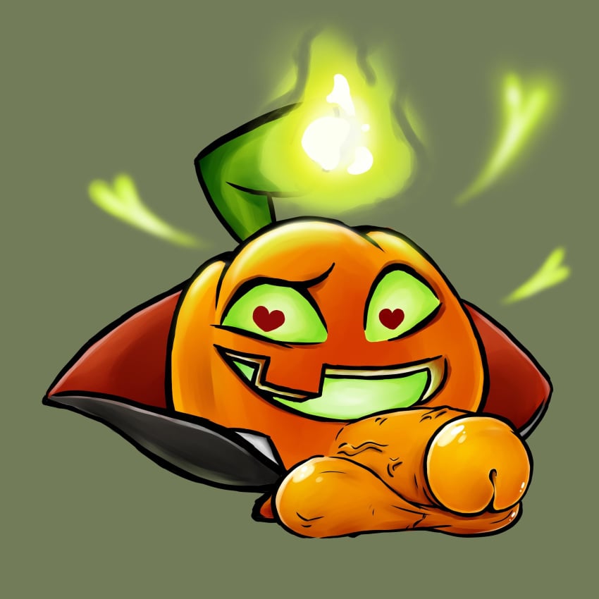 1boy 2022 balls big_balls big_penis clothing flaccid flaccid_penis gay genitals heart heart-shaped_pupils heart_eyes imminent_orgasm jack-o'-lantern_(pvz) jack_o'_lantern_(pvz) looking_at_viewer male male_only orange_body penis plant_boy plants_vs_zombies plants_vs_zombies_2:_it's_about_time pumpkin simple_background smile solo solo_male testicles unknown_artist video_games