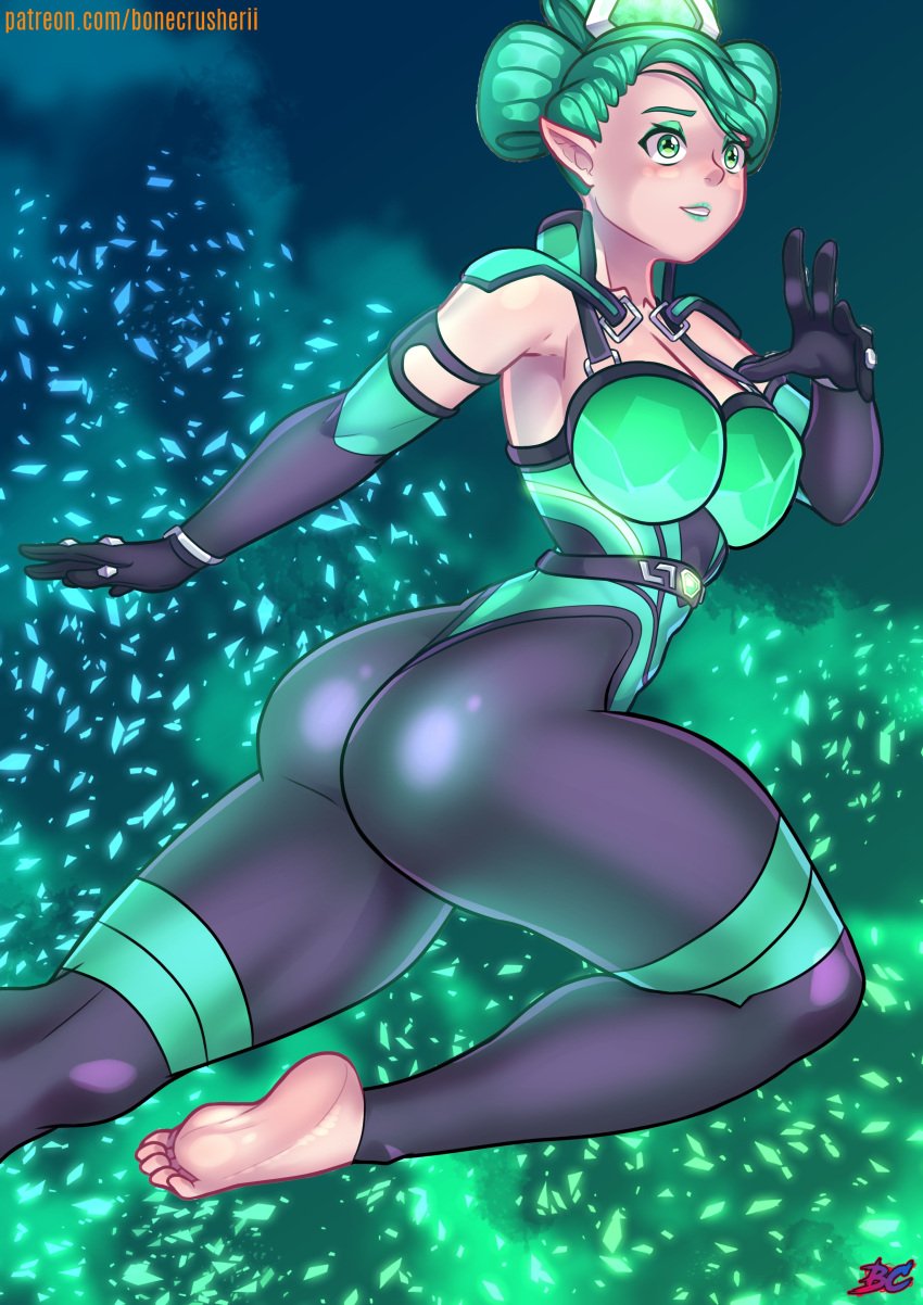 1girls 2d accessory alternate_version_available artist_name artist_signature ass barefoot big_ass big_breasts big_butt black_gloves bonecrusherii breasts bubble_butt busty curvy elbow_gloves elf elf_ears elf_female fat_ass feet female female_focus female_only gloves green_eyes green_hair green_lipstick hi-rez_studios large_ass large_breasts light-skinned_female light_skin lipstick long_ears long_gloves magree_skye paladins pointy_ears skye_(paladins) solo solo_female solo_focus tagme thick_ass thick_thighs thighs tied_hair vip_gg_magree_skye voluptuous