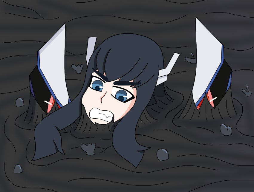 female female_only frost-sandshifter kill_la_kill kiryuuin_satsuki quicksand sinking solo tagme tar tar_pit