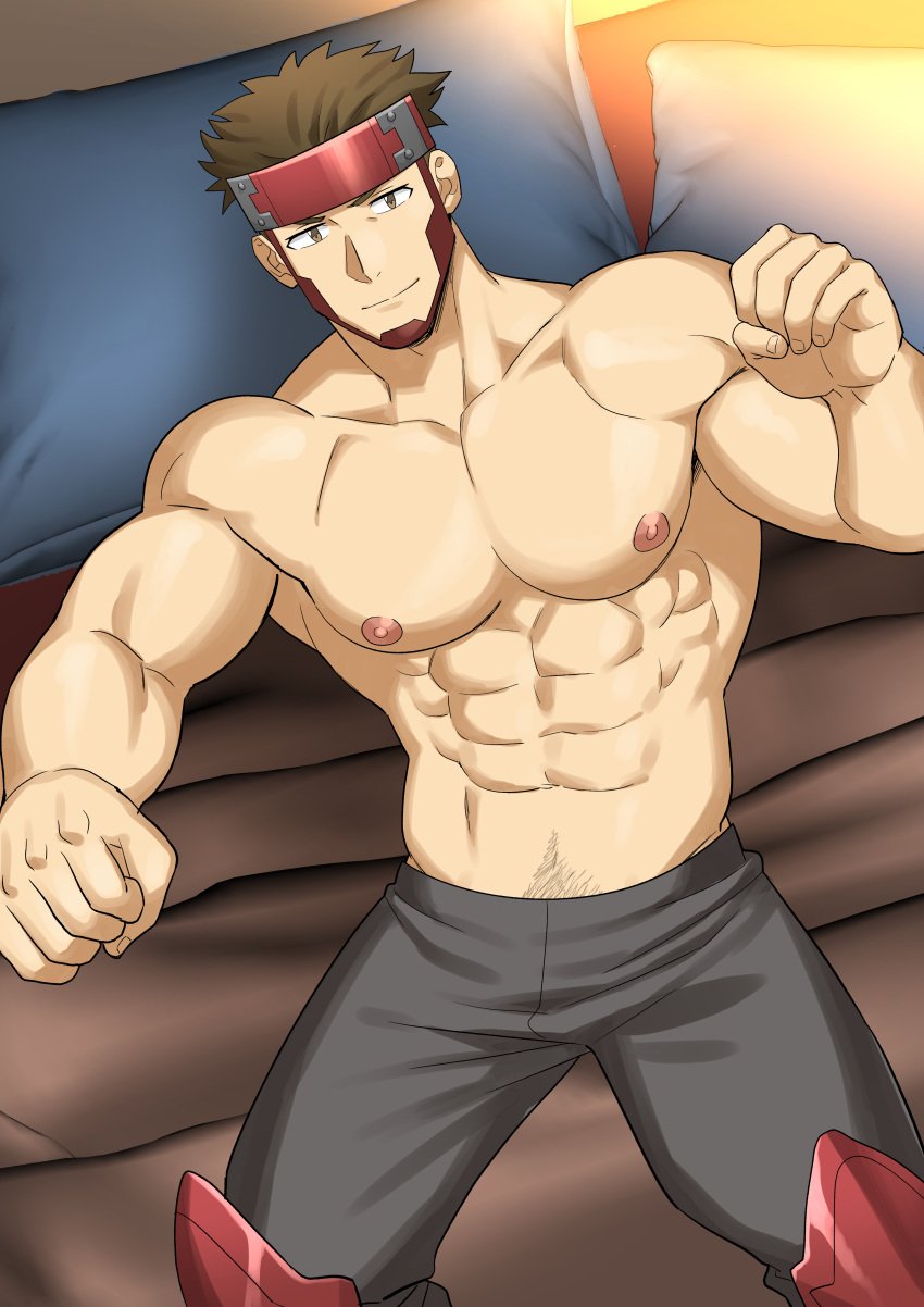 chrome_(bofuri) gay itai_no_wa_iya_nano_de_bougyoryoku_ni_kyokufuri_shitai_to_omoimasu kienbiu male male_only muscle muscles muscular muscular_male yaoi