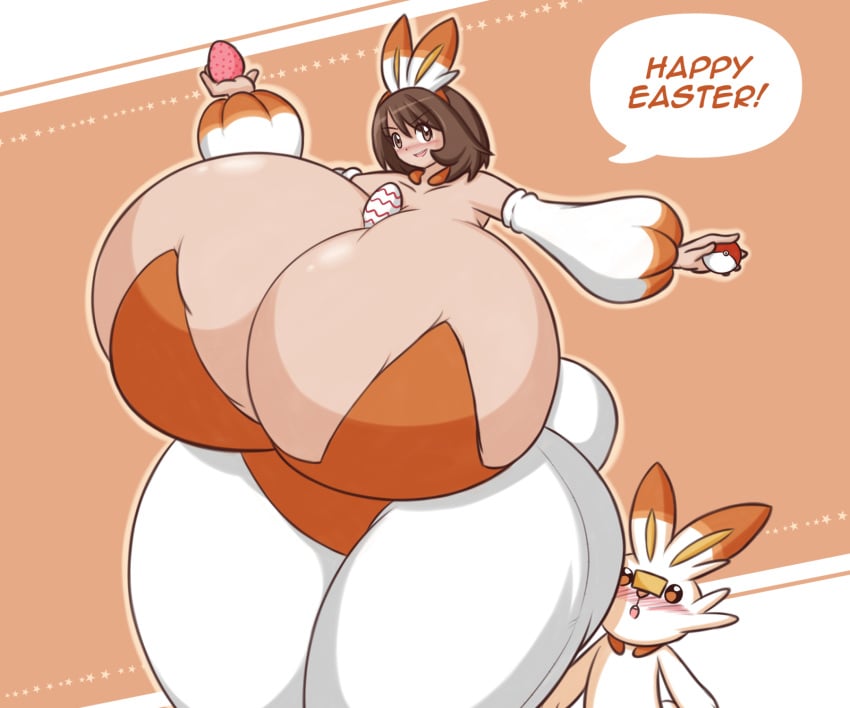 1girls 2024 artist_request big_breasts breasts easter enormous_breasts female female_focus female_only giant_breasts gigantic_breasts gloria_(pokemon) huge_breasts hyper_breasts large_breasts massive_breasts nintendo pokémon_(species) pokemon pokemon_(species) scorbunny scorbunny_(cosplay) tagme thick_thighs thighs