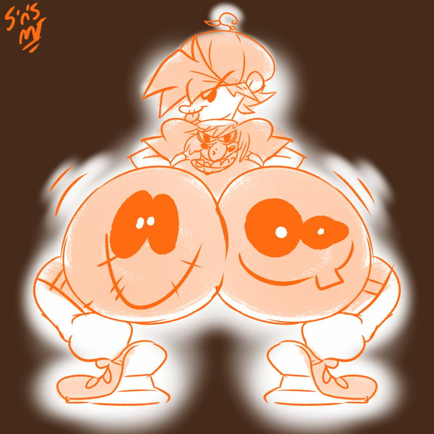 1boy ass big_ass big_butt boyfriend_(friday_night_funkin) fat_ass fat_butt femboy femboyfriend friday_night_funkin fully_clothed gigantic_ass halloween huge_ass huge_butt hyper_ass large_ass looking_at_viewer looking_back male male_only newgrounds painted_ass painted_butt pump_(srpelo) pumpkin_butt skid_(srpelo) solo spooky_month sr_pelo sweetspicymann thick_ass tongue tongue_out twerking video_games