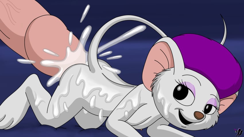 ass breasts cum cum_in_ass cum_inside cum_on_ass cum_on_body cum_on_face cumshot disney female furry male male/female miss_bianca mouse open_mouth penis size_difference the_rescuers unseen_male_face whore_o._matic