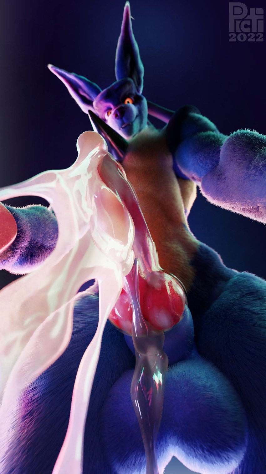 3d absurd_res bodily_fluids cum dude first_person_view genital_fluids hi_res lucario male nintendo picti pokemon pokemon_(species) solo_male video_games