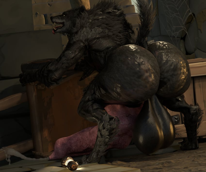 3d absurd_res anthro ass balls bethesda_softworks big_balls big_butt big_penis bodily_fluids canid canine genital_fluids genitals hands-free handsfree_ejaculation hi_res huge_balls huge_butt huge_cock hyper hyper_genitalia hyper_penis looking_back male mammal maxedoutonuwu mythological_canine mythological_creature mythology orgasm_without_stimulation penis precum skyrim skyrim_werewolf solo tail the_elder_scrolls were werecanid werecanine werewolf