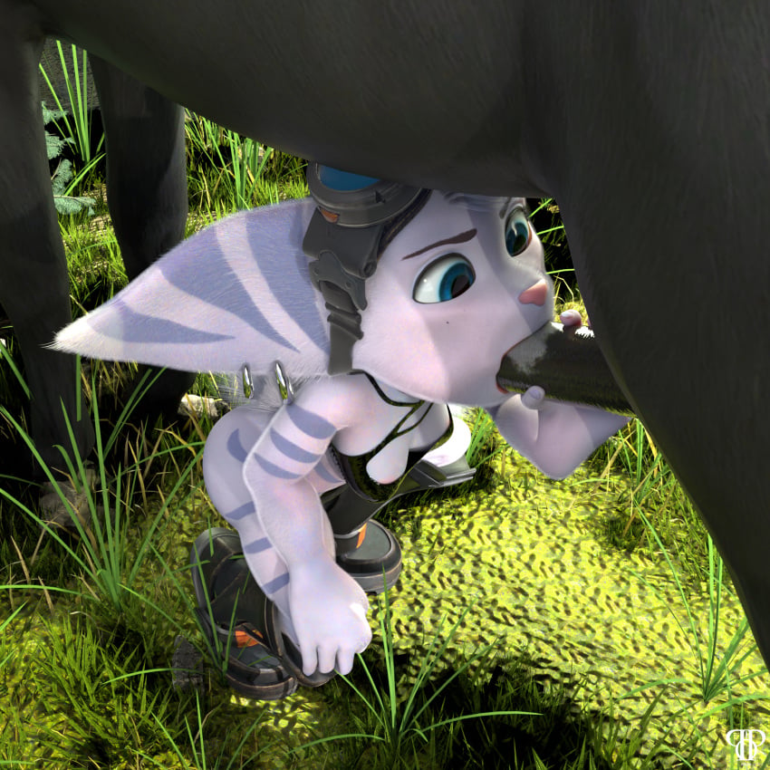 3d 3d_(artwork) amanda_sparkle blender blender_(software) blender_cycles furry horse horse_penis horsecock lombax lombax_(ratchet_and_clank) popa_3d_animations poster ratchet_and_clank rivet rivet_(ratchet_and_clank) sucking sucking_penis zoophilia