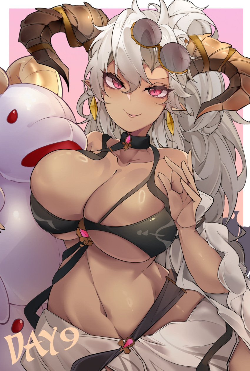 1girls 2020s 2024 2024s 2d 2d_(artwork) 2d_artwork 5_fingers background belly belly_button big_breasts big_hips bikini bikini_top bra breasts brown_body brown_skin cleavage cleavage_overflow clothed clothed_female clothes clothing color colored cropped cropped_legs crystal curled_horns curvy curvy_body curvy_female curvy_figure curvy_hips cygames digital_drawing_(artwork) dragon dragon_girl dragon_horns dragoness dress ear ear_piercing ear_ring earring earrings ears ears_up elf_ears eyelashes eyes eyes_open fanart fediel_(granblue_fantasy) female female_focus female_only fingers first_person_perspective first_person_view gem gemstone girl granblue_fantasy grey_hair hair half-dressed half_naked half_nude hips holding holding_object holding_toy horn horned_humanoid horns hourglass_figure humanoid humanoid_genitalia kive_(kive03) lips long_hair long_hair_female looking_at_viewer magic magic_user magical_girl mammal mammal_humanoid monster monster_girl monster_girl_(genre) mouth neck neckwear no_dialogue no_humans non_human nsfw nude nude_female open_mouth open_smile partially_clothed partially_clothed_female partially_nude partially_nude_female partially_undressed pierced_ear pierced_ears piercing pink_background pink_eyes pointed_ears pointy_ears pov pov_eye_contact revealing_clothes revealing_clothing revealing_outfit shiny_breasts shiny_clothes shiny_hair shiny_skin simple_background skin slim slim_girl smile smiling smiling_at_viewer solo solo_focus spikes spikes_(anatomy) stuffed_animal suggestive suggestive_look sunglasses sunglasses_on_head tan-skinned_female tan_body tan_skin tanned tanned_skin text toy video_game video_game_character video_game_franchise video_games voluptuous voluptuous_female white_hair wide_hips woman