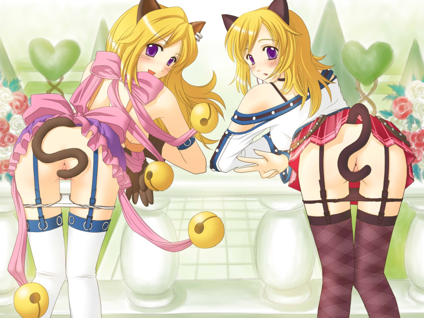 ass bent_over catgirl color female female_only tail trickster_online