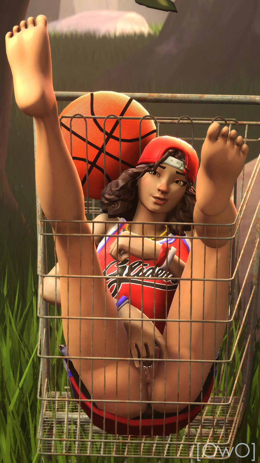 1girls anus basketball basketball_uniform fortnite fortnite:_battle_royale legs_up masturbating masturbation owo_sfm pussy pussy_juice shopping_cart solo solo_female tagme tight_anus triple_threat wet wet_pussy