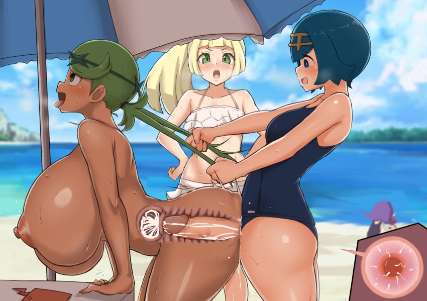 1futa 3girls acerola_(pokemon) aged_up ahe_gao all_fours alternate_breast_size angry ass beach bent_over big_ass big_breasts bikini bra breasts censored clothed clothing cum cum_in_pussy cum_in_uterus cum_inside dark-skinned_female dark_skin doggy_style duo_focus edit female from_behind futa_on_female futanari grabbing grabbing_from_behind green_hair hair_grab hair_pull harem huge_ass huge_breasts huge_thighs human hyper hyper_breasts impregnation internal_view lana_(pokemon) large_breasts light-skinned_female light-skinned_futanari light_skin lillie_(pokemon) mallow_(pokemon) milk mob_face mostly_clothed mostly_nude motion_lines naked nintendo nude nude_female ovum pale-skinned_female pale-skinned_futanari pale_skin panties pokemon pokemon_sm pounding sandygast sex sex_from_behind side_view standing swimsuit thick_ass thick_thighs trio_focus wide_hips x-ray yamaori