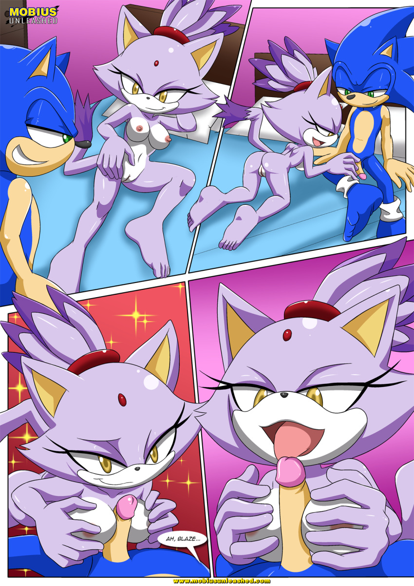 5_toes ass bbmbbf blaze_the_cat breasts comic comic_page feet female licking licking_penis male male/female mobius_unleashed naked nude paizuri palcomix penilingus penis pussy sega sex soles sonic_(series) sonic_the_hedgehog sonic_the_hedgehog_(series) the_sonaze_beginning_(comic)