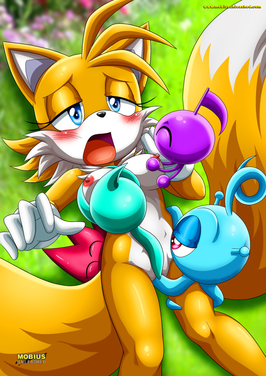 bbmbbf blush breasts female male male/female mobius_unleashed open_mouth palcomix rule_63 sega sex sonic_(series) sonic_colors sonic_lost_world sonic_the_hedgehog_(series) tails tailsko tongue wisp_(sonic)