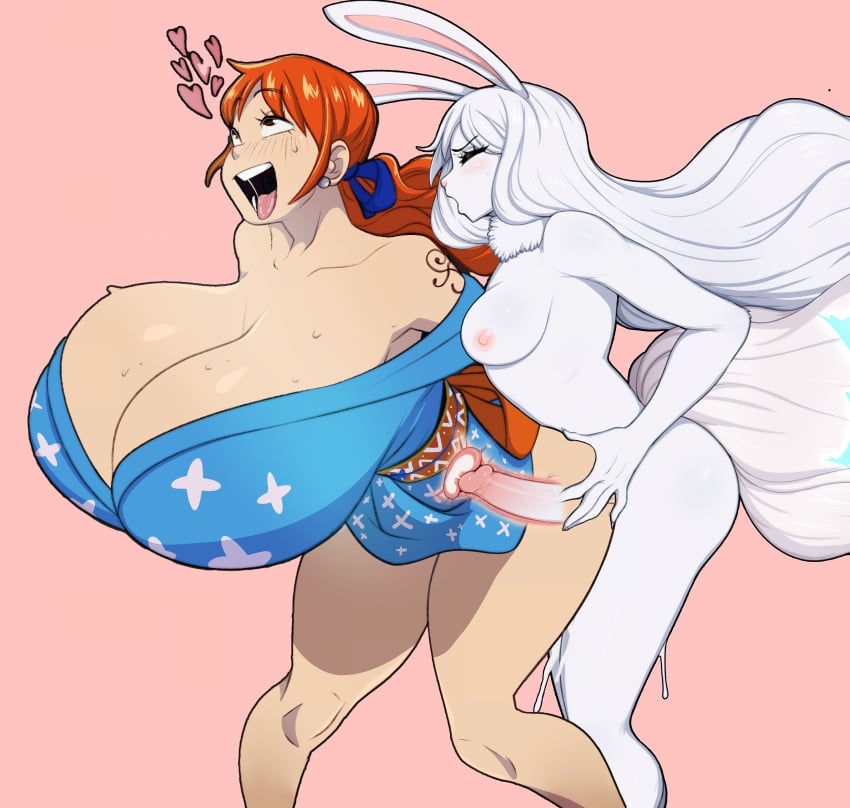 1futa 1girls afrobull ahe_gao anthro anthro_on_human anthro_penetrating areolae ass_grab big_ass big_breasts big_penis bow breasts bunny_ears bunny_girl bunny_tail busty carrot_(one_piece) cleavage clothing cum cum_drip cum_in_pussy cum_in_uterus cum_inside earrings edit edited edited_image female furry futa_on_female futanari hi_res huge_ass huge_breasts huge_cock hyper_breasts kimono kunoichi large_ass large_breasts large_penis long_hair mahmapuu massive_breasts mink_tribe minkmen_(one_piece) nami nipples numbleg one_piece orange_hair penetration pleasure_face post-timeskip rabbit_ears semen silver_hair solid_color_background sulong_carrot sweat swinging_breasts tattoo thick_ass thick_penis thick_thighs third-party_edit tongue tongue_out vaginal_penetration very_high_resolution voluptuous white_fur white_hair x-ray