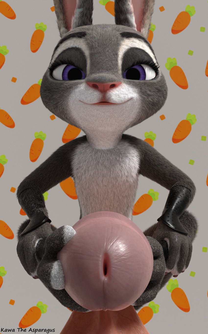 3d_(artwork) = absurd_res anthro autofootjob balls big_balls big_penis carrot digital_media_(artwork) disney feet feet_on_penis flat_chest food footwear fur futanari genitals grey_body grey_fur gynomorph hand_on_chest hand_on_leg hands_on_legs handwear hi_res huge_balls huge_cock huge_filesize intersex judy_hopps kawa_the_asparagus lagomorph leporid mammal nude penis penis_looking_at_viewer plant purple_eyes rabbit realistic smile smiling_at_viewer solo spread_toes toeless_footwear toes vegetable zootopia