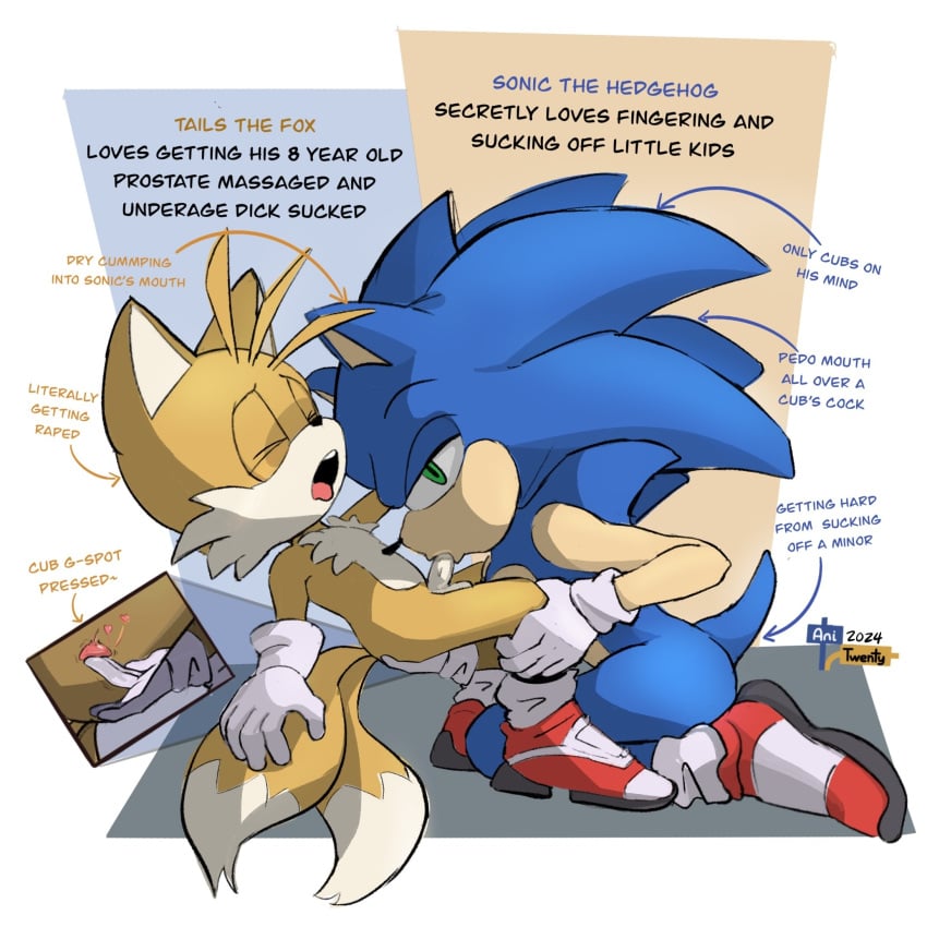 2boys anitwenty anthro anthro_only creepy cub english_text fingering fingering_partner forced gay gloves green_eyes male_cub male_only miles_tails_prower prostate_massage rape sega shoes small_cock small_penis sonic_(series) sonic_the_hedgehog sonic_the_hedgehog_(series) submissive tails tails_the_fox text young younger_male