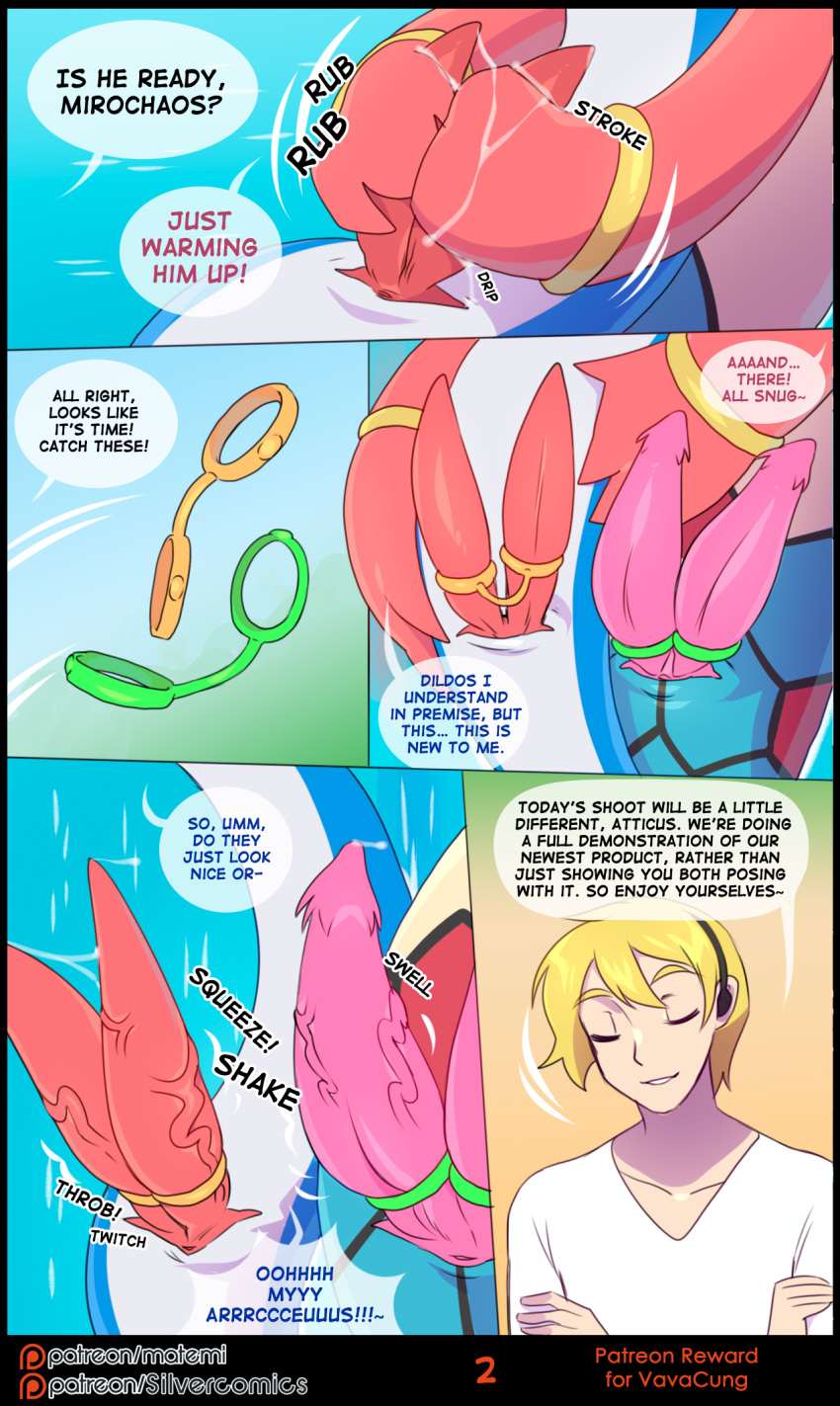 2_penises accessory animal_genitalia animal_penis atticus_(sirgallade) blonde_hair blue_body bodily_fluids closed_eyes clothing cock_ring cock_ring_vibrator comic cum dialogue diphallia diphallism dragonair duo electronics english_text feral finnegan_lyonhardt generation_1_pokemon generation_3_pokemon genital_fluids genitals hair hair_accessory hair_ring hairjob handjob headgear headphones headset hemipenes hi_res horn human jewelry leaking_cum lying male male/male mammal markings matemi medal milotic mirochaos multi_genitalia multi_penis nintendo on_back penile penis penis_accessory penis_jewelry pink_hair pink_penis pokemon pokemon_(species) prehensile_hair red_penis ribbons ring_vibrator scale_markings scales sex sex_toy shirt sound_effects speech_bubble tan_body text throbbing throbbing_penis throwing_object topwear translator vein veiny_penis vibrator white_clothing white_shirt white_topwear wings_on_head