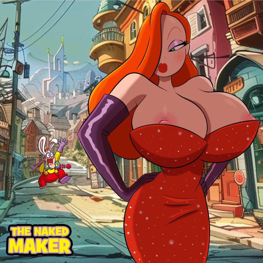 1boy 1boy1girl 1girls armand_(armand_et_rolande) armand_et_rolande ass big_ass big_breasts breasts bust busty chest curvaceous curvy curvy_figure digital_media_(artwork) female female_focus hips hourglass_figure huge_ass huge_breasts jessica_rabbit large_ass large_breasts legs light-skinned_female light_skin male male/female mature mature_female red_hair slim_waist straight the_naked_maker the_naked_maker_(oc) thick thick_hips thick_legs thick_thighs thighs top_heavy touchstone voluptuous voluptuous_female waist who_framed_roger_rabbit wide_hips