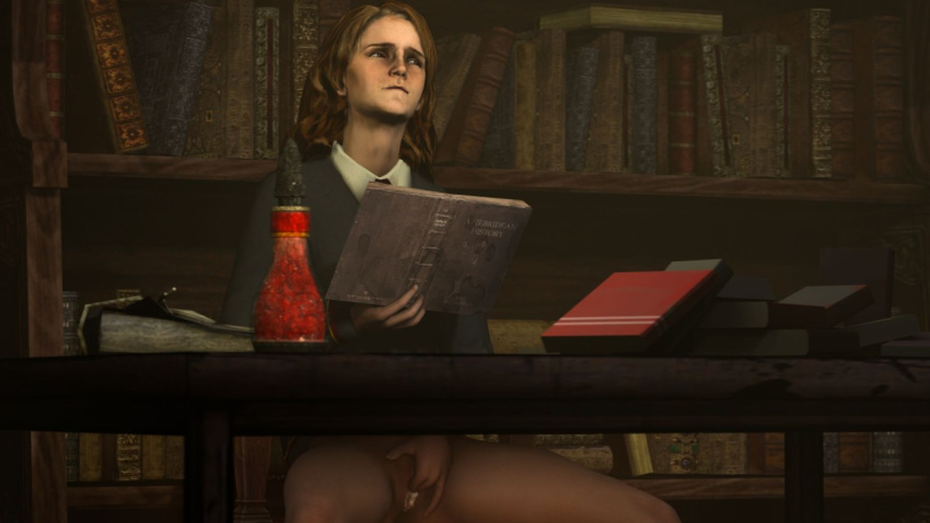 3d female fingering harry_potter hermione_granger masturbation mrcrow pussy source_filmmaker