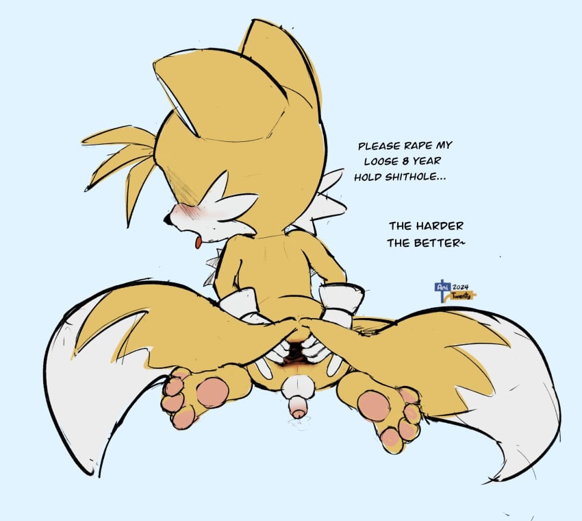 anal anitwenty asking_for_it asking_for_sex cub femboy male_cub male_only small_penis smaller_male sonic_(series) sonic_the_hedgehog_(series) stated_age tails tails_the_fox young younger_male