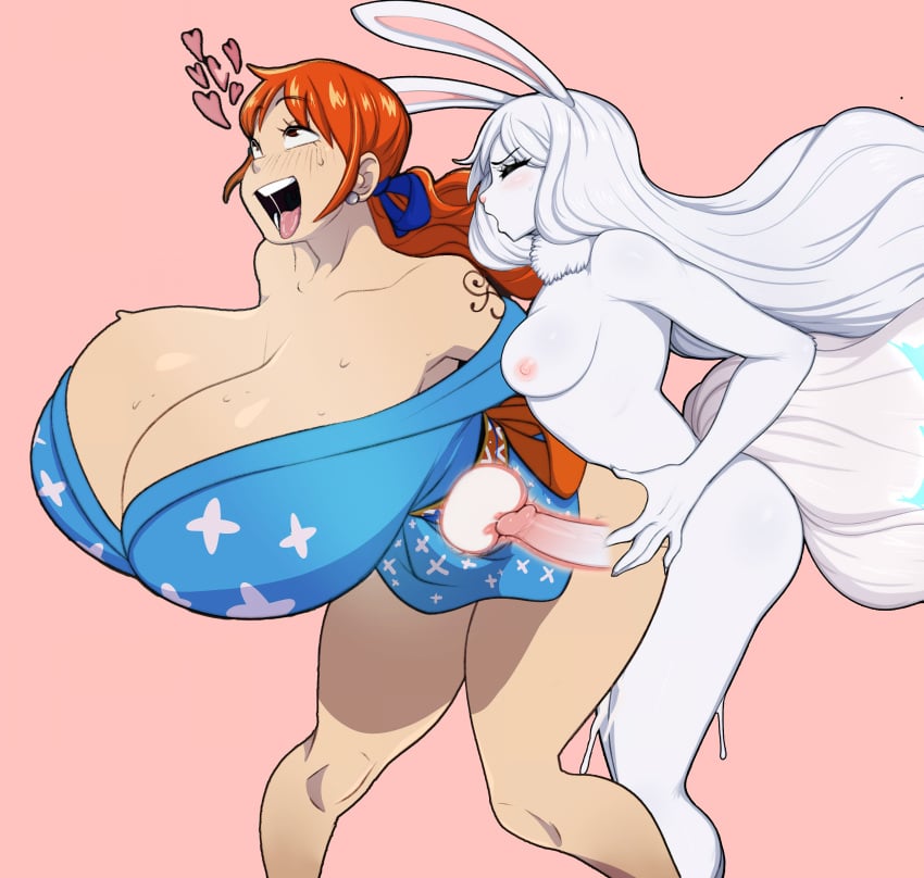 1futa 1girls afrobull ahe_gao anthro anthro_on_human anthro_penetrating areolae ass_grab big_ass big_breasts big_penis bow breasts bunny_ears bunny_girl bunny_tail carrot_(one_piece) clothing cum cum_drip cum_in_pussy cum_in_uterus cum_inside earrings edit female furry futa_on_female futanari hi_res huge_ass huge_breasts huge_cock hyper hyper_breasts inflation kimono kunoichi large_ass large_breasts large_penis long_hair mahmapuu massive_breasts mink_tribe minkmen_(one_piece) nami nipples one_piece orange_hair penetration pleasure_face post-timeskip rabbit_ears semen silver_hair solid_color_background sulong sulong_carrot sweat swinging_breasts tattoo thick_ass thick_penis thick_thighs tongue tongue_out vaginal_penetration very_high_resolution white_fur white_hair x-ray