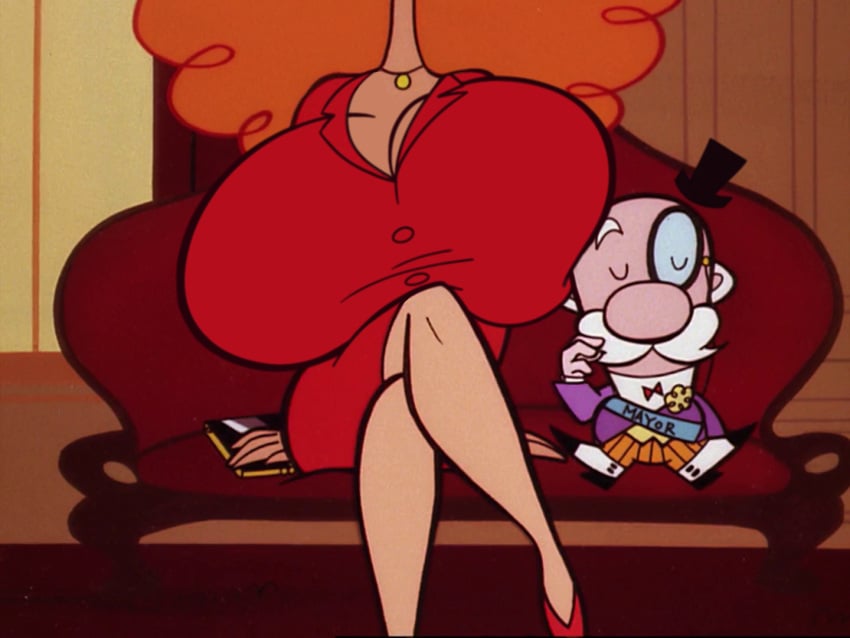 big_breasts breasts cartoon_network edit gigantic_breasts huge_breasts male mayor_mayor powerpuff_girls sara_bellum screenshot screenshot_edit tagme woot