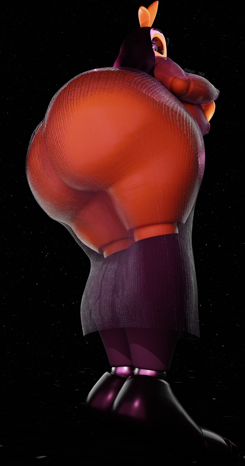 3d 3d_(artwork) absurd_res adri164 animatronic ass avian big_butt bird chicken clothed clothing curvy_female curvy_figure female five_nights_at_freddy's five_nights_at_freddy's_2 galliform gallus_(genus) hi_res huge_butt hyper hyper_butt looking_at_viewer machine nipple_outline no_underwear nun nun_habit nun_outfit phasianid religious_clothing robot scottgames solo thick_thighs toy_chica_(fnaf) toy_chica_(love_taste) translucent translucent_clothing wide_hips