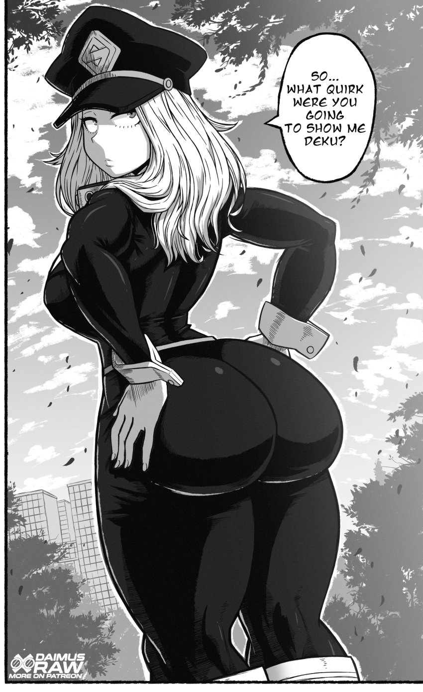 ass big_ass black_and_white boku_no_hero_academia camie_utsushimi daimusraw izuku_midoriya manga my_hero_academia