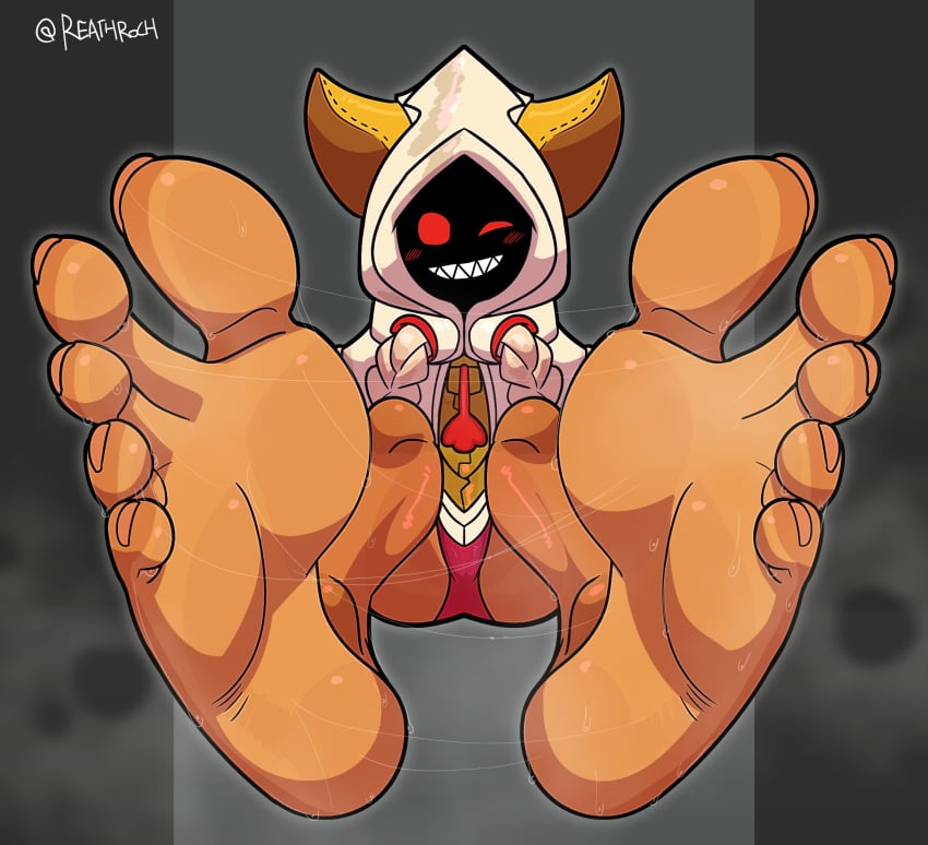 1girls blazblue cat_ears cat_tail catgirl fecharis feet feet_focus feet_up feline female foot_fetish kaka_(blazblue) reathroch sticky sticky_feet sweat sweating sweaty sweaty_feet taokaka