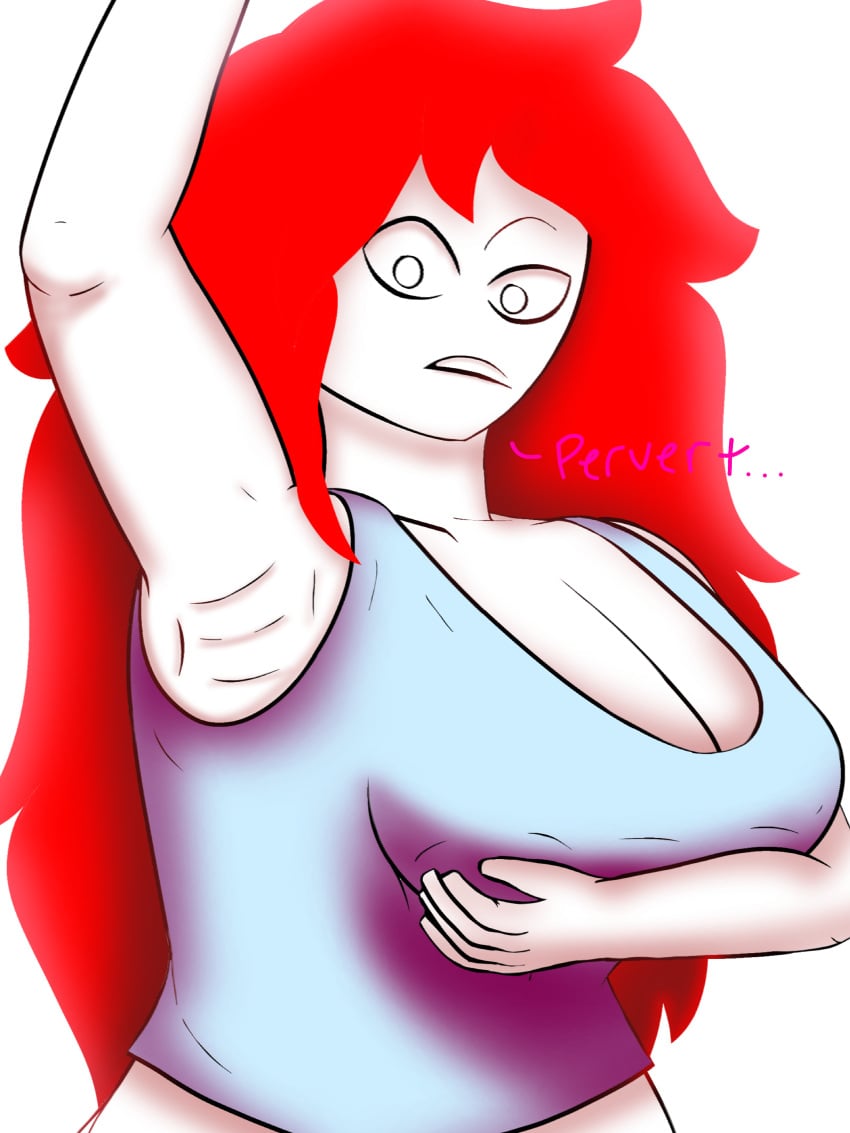 1girls armpits kamenoh overly_sarcastic_productions red_(overly_sarcastic_productions) tagme