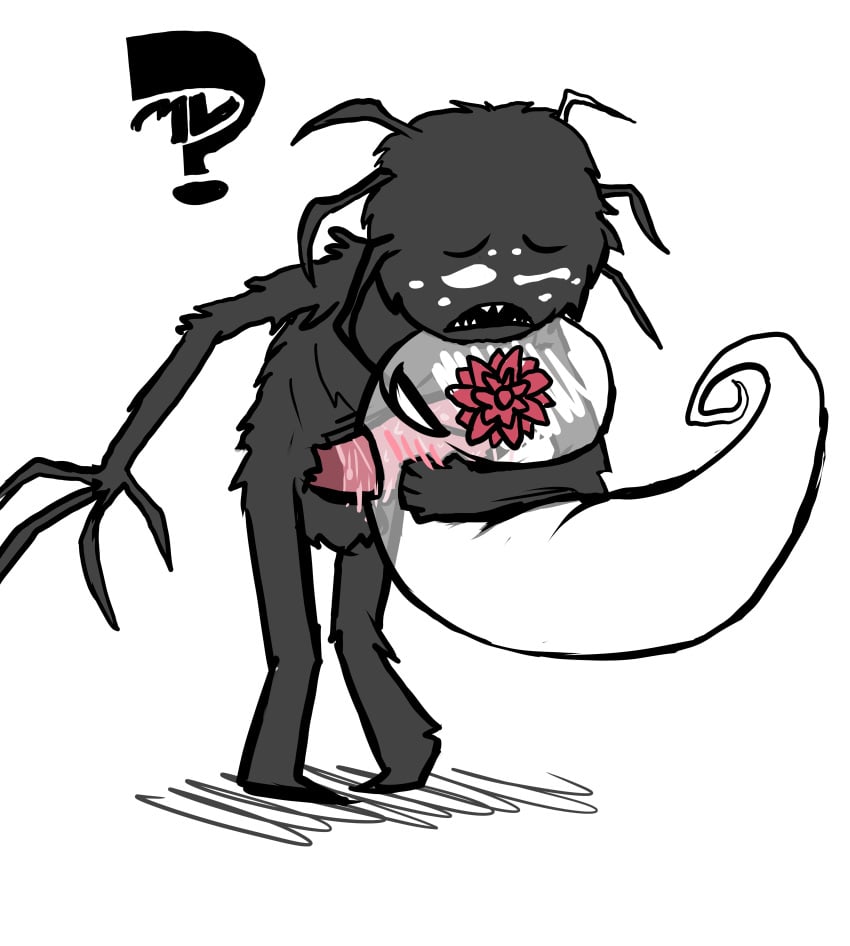 1boy 1girls 8_eyes abigail_carter arachnid big_penis blush deepthroat don't_starve don't_starve_together embarrassed flower flower_in_hair fluffy fur furry ghost ghost_girl incognatic klei_entertainment loving_it oral oral_sex sex spider standing standing_sex webber