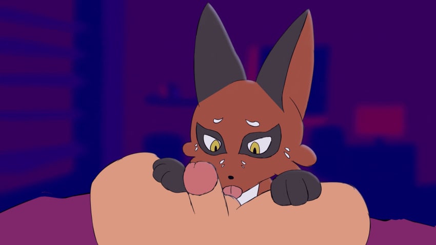 . 2022 ambiguous_gender ambiguous_oral animated balls black_fur blowjob brown_body brown_fur brown_skin canid canine canis detailed_background feral feral_on_human fox frame_by_frame hi_res high_framerate high_resolution highguard human humanoid_penis licking licking_balls licking_penis male male/ambiguous mammal multicolored_body multicolored_fur multicolored_skin nickit nintendo oral pawpads paws penis pokémon_(species) pokemon pokephilia pov short_playtime sucking white_fur widescreen yellow_eyes zoophilia