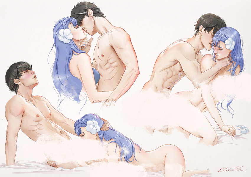 ambiguous_penetration berkut_(fire_emblem) blowjob canon_couple censored eldervi fellatio fire_emblem fire_emblem_echoes:_shadows_of_valentia kissing neck_grab nude rinea_(fire_emblem) straight throat_grab