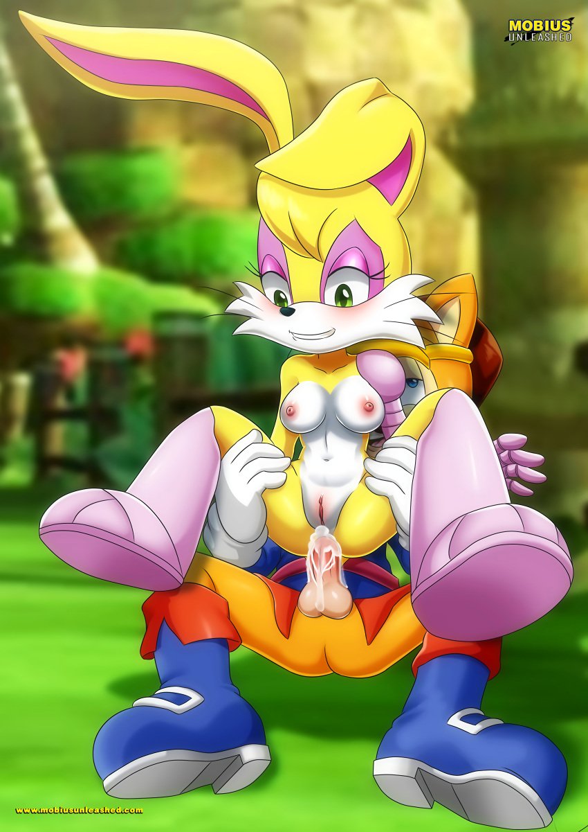 anal archie_comics bbmbbf bunnie_rabbot furry male mobius_unleashed nigel_acorn palcomix sega sonic_(series)