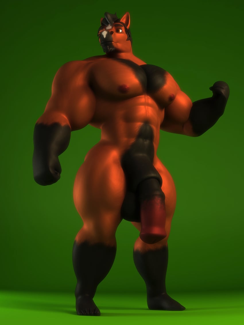 3d_(artwork) 5_fingers 5_toes abs absurd_res animal_genitalia animal_penis anthro anthroanim balls big_balls big_muscles big_pecs big_penis black_balls black_facial_hair black_feet black_hair black_hands brown_eyes digital_media_(artwork) equid equine equine_penis facial_hair feet fingers fist flexing flexing_bicep genitals green_background hair hi_res horse huge_balls huge_cock hyper hyper_genitalia hyper_penis male mammal mottled mottled_genitalia mottled_penis muscular muscular_anthro muscular_male navel nipples pecs penis sebastian_horse shadow sheath simple_background solo standing toes