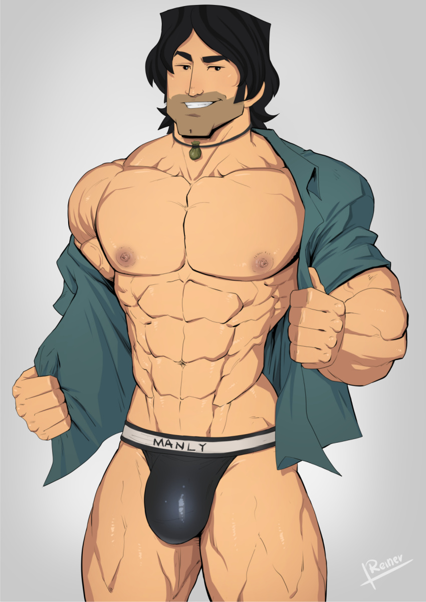 1boy 1male abs alright_campers areolae bara beard big_bulge big_muscles black_hair briefs bulge chris_mclean cleft_chin facial_hair fresh_tv looking_at_viewer male_focus male_only manly meme muscular muscular_male navel necklace pecs penis_bulge penis_outline reiner55 seductive seductive_smile smile smirk solo solo_male speedo tagme thick_eyebrows thin_waist toned toned_male total_drama_island undressing