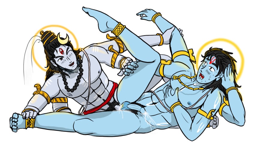 2boys 4_arms abs ass_grab ass_shake beads blue_body blue_skin body_markings butt_grab comedy cumshot cumsplosion divine ejaculation_while_penetrated explosive_orgasm forced forced_yaoi fun funny gay gay_domination gay_sex god gods hindu hindu_mythology holding_leg krishna laying_back laying_down laying_on_ground leaking leaking_anus leaking_cum leaking_penis leaking_semen legs_apart legs_held_open long_hair long_hair_male long_penis lying_down lying_on_back lying_on_side male male_only male_penetrated male_penetrating multi_arm multi_limb oozing oozing_cum open_mouth penetration penile_penetration penis public_domain religion screaming semen semen_on_ass semen_on_body semen_on_lower_body shiva surprised surprised_expression tearing_up tears tears_in_eyes tears_of_desperation tears_of_pain thick_thighs vachalenxeon wide_eyed wide_spread_legs wink winking yaoi