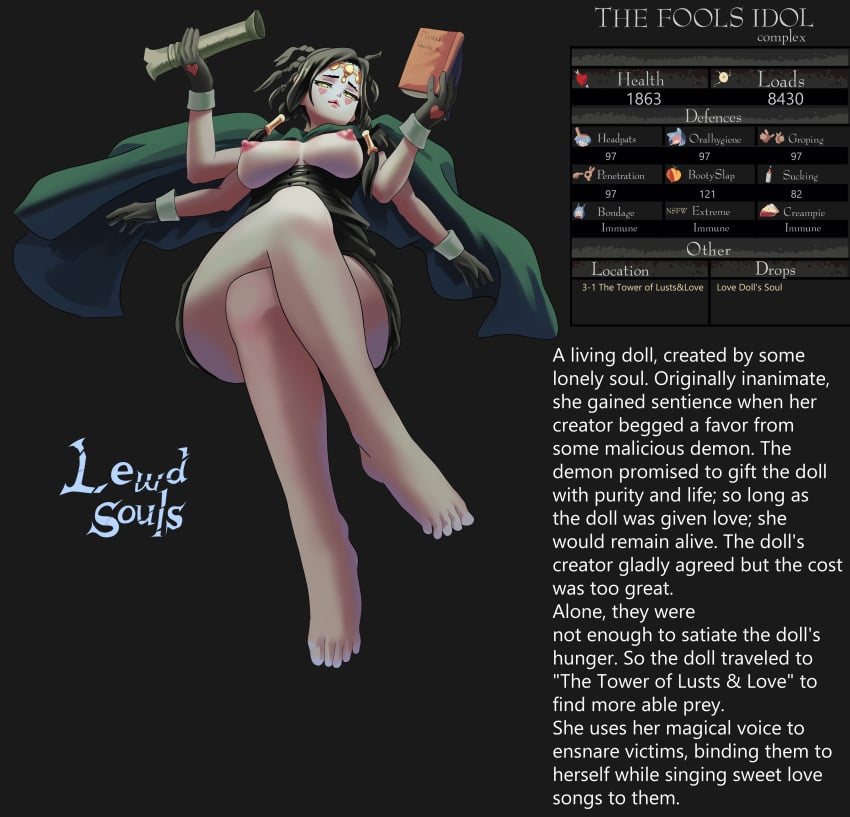 character_profile demon's_souls feet female female_only fool's_idol fromsoftware thick_thighs tipsypaipai