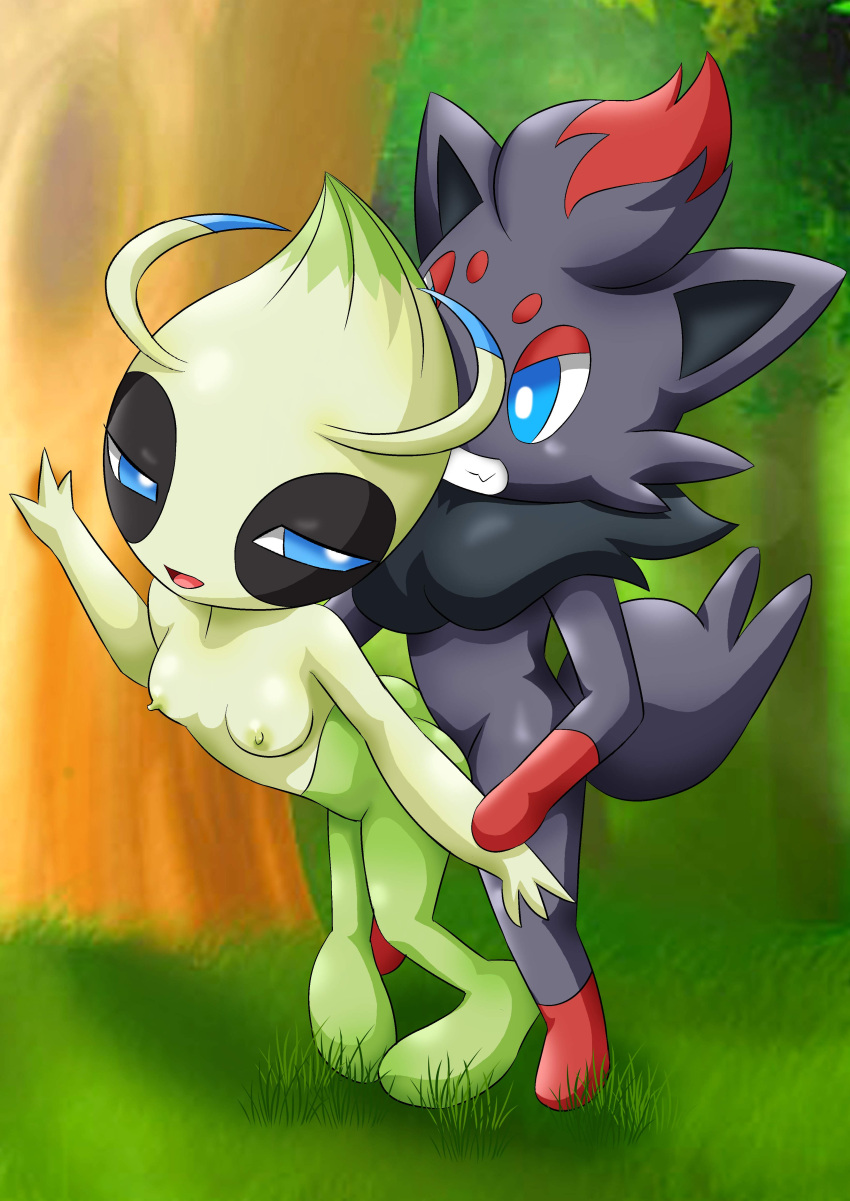 bbmbbf celebi furry nintendo palcomix pokemon pokemon_(species) pokepornlive tagme zorua