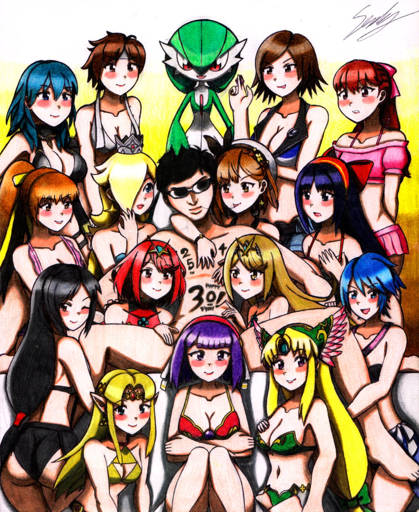 16girls 1boy 6+girls a_link_between_worlds absurdres alternate_costume amber_eyes anthro aqua_(kingdom_hearts) artist_name ass atelier_(series) atelier_ryza athena_asamiya atlus big_breasts bikini black_bikini black_hair black_sweater blonde_hair blue_eyes blue_hair blush breasts brown_eyes brown_hair busty byleth_(fire_emblem) byleth_(fire_emblem)_(female) capcom cleavage crossover dead_or_alive feet female female_focus final_fantasy final_fantasy_vii fire_emblem fire_emblem:_three_houses fire_emblem_heroes gardevoir gen_3_pokemon hair_over_one_eye hair_ribbon hairband harem highres hug kasumi_(doa) kasumi_yoshizawa kazama_asuka king_of_fighters kingdom_hearts large_breasts leg_grab long_hair looking_at_viewer looking_back male mario_(series) medium_breasts medium_hair megami_tensei monolith_soft multiple_girls mythra mythra_(xenoblade) nakoruru namco navel nintendo official_alternate_costume one_eye_closed open_mouth persona persona_5 persona_5_royal pimp pokemon pokemon_(species) ponytail princess princess_rosalina princess_zelda purple_eyes pyra red_eyes red_hair reisalin_stout ribbon riesz sakura_kasugano samurai_shodown sega seiken_densetsu sendy1992 sitting small_breasts smile snk sole_male spread_legs square_enix straight street_fighter street_fighter_alpha sumire_yoshizawa sunglasses swimsuit teal_hair tecmo tekken the_legend_of_zelda tifa_lockhart tongue tongue_out traditional_media wink xenoblade_chronicles_(series) xenoblade_chronicles_2 zelda_(a_link_between_worlds)