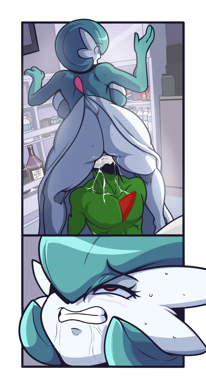 ahe_gao big_ass big_breasts coca-cola crest cunnilingus edit gallade gardevoir kitchen muscular_male pepsi pokémon_(species) pokemon pokemon_(species) pokemon_dppt pussy_juice pussy_juice_on_face refrigerator surprised tagme turboranger