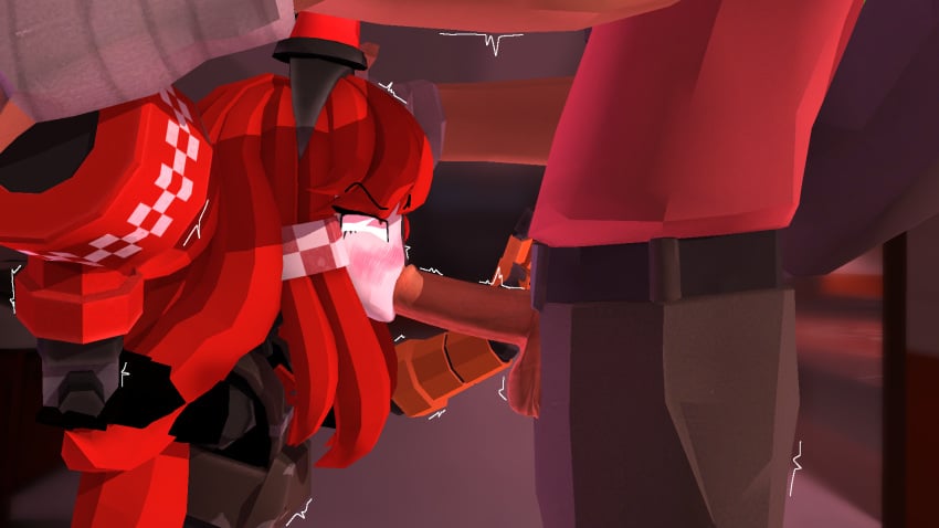 3d 3d_(artwork) 3d_render angry angry_expression angry_face art7r blowjob blush highres mimi_sentry penis_out robot robot_girl robot_humanoid scout scout_(team_fortress_2) scout_(tf2) sentry sentry_(team_fortress_2) sentry_turret small_eyes small_pupils straight team_fortress_2 tf2