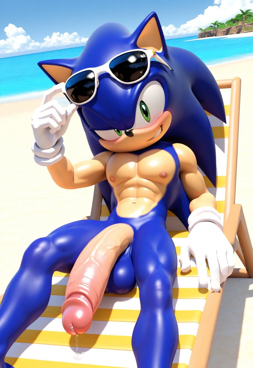 ai_generated ass balls bara big_balls big_penis blush gay male male_only penis sonic_(series) sonic_the_hedgehog sonic_the_hedgehog_(series) sweaty yaoi