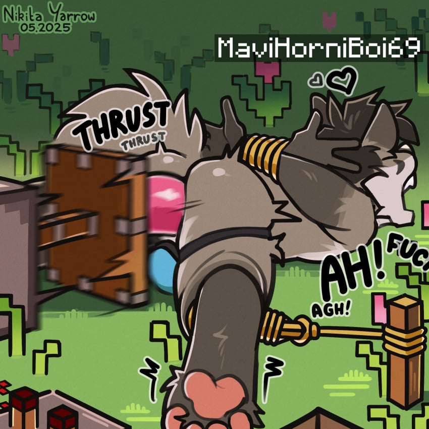 1:1 anal anal_sex anthro athletic athletic_anthro athletic_male athletic_sub biped bondage bondage bound canid canine dildo dildo_in_ass dildo_insertion fox heart_symbol hi_res male mammal mavi_(nikitayarrow) microsoft minecraft mojang nikitayarrow object_in_ass penetration redstone restraints rope rope_bondage rough_sex sex sex_toy sex_toy_in_ass sex_toy_insertion solo submissive submissive_anthro submissive_male xbox_game_studios