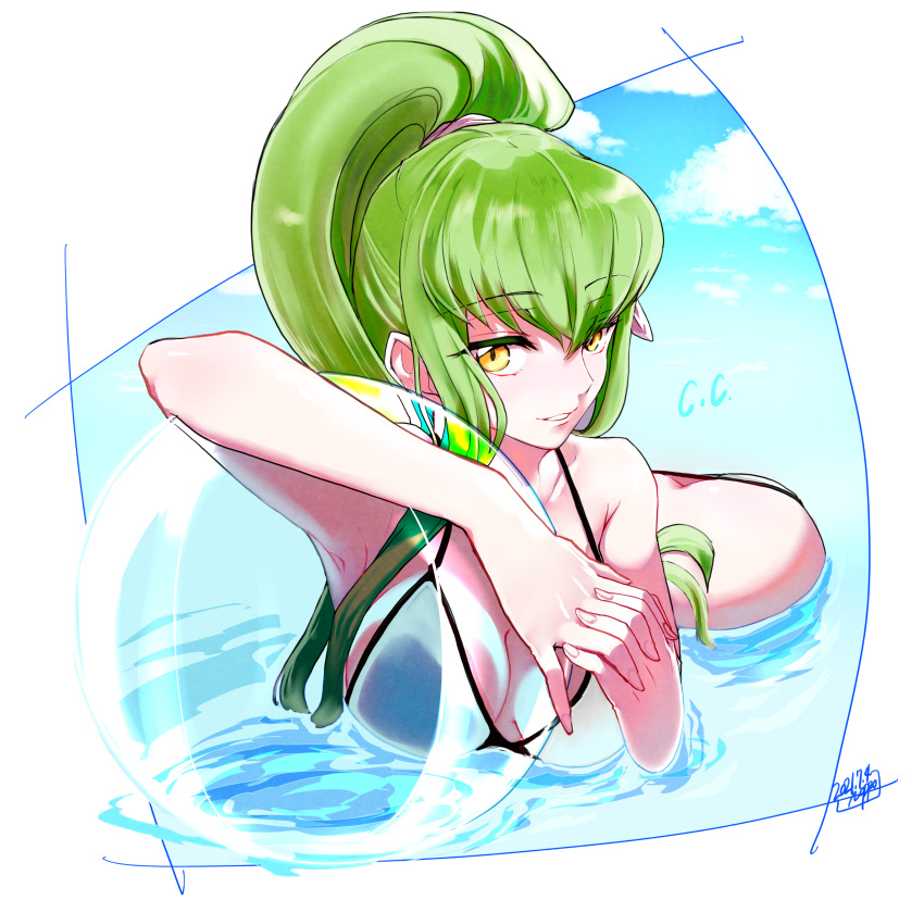 big_breasts bikini c.c. code_geass female noppo swimsuit tagme