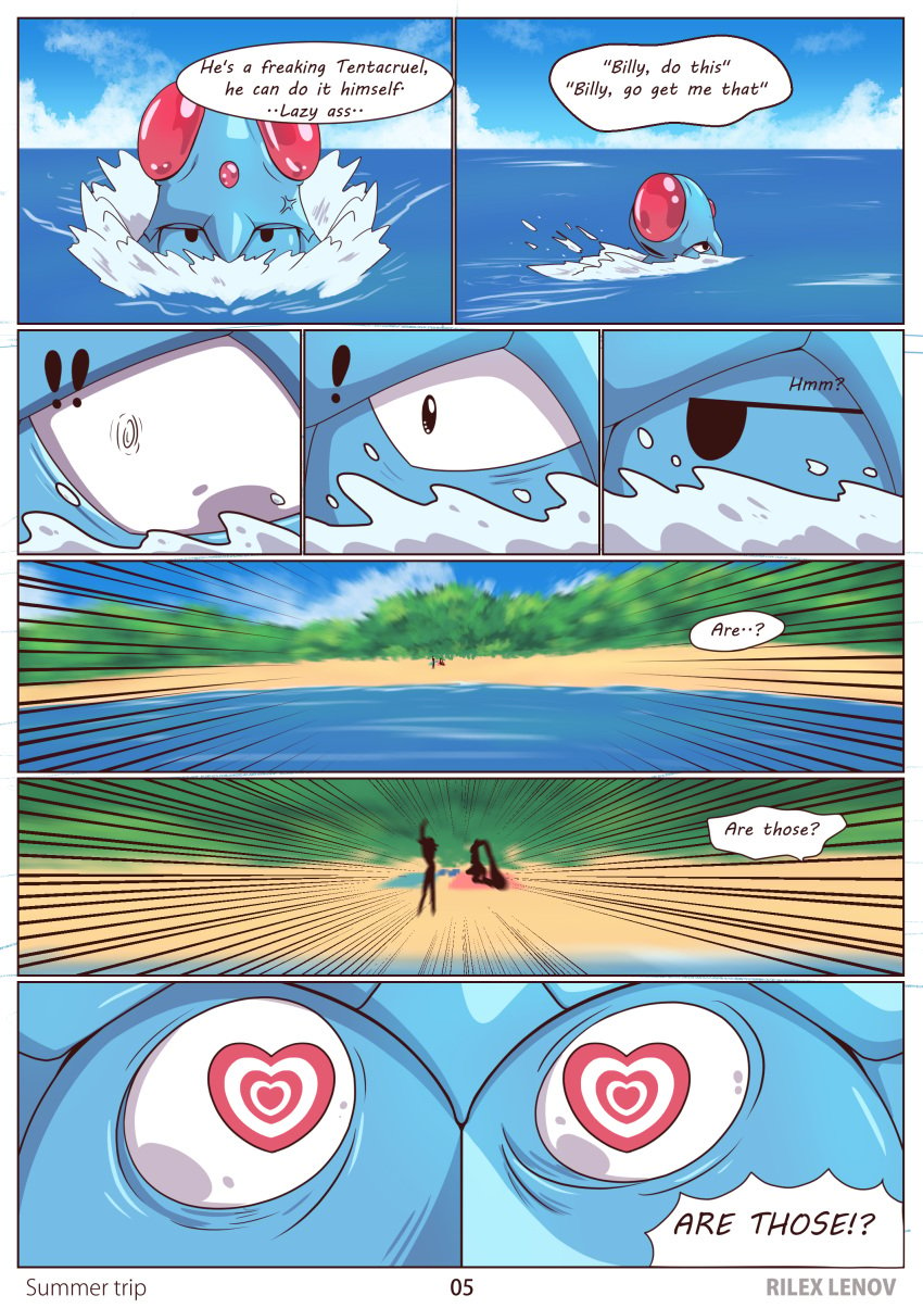 comic english_text furry gardevoir lopunny nintendo page_5 pokemon pokemon_(species) right_to_left rilex_lenov summer_trip_(comic) tentacool