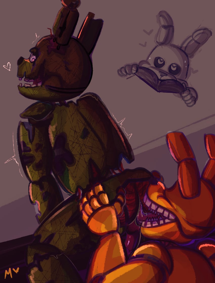 2boys ann00nm ass boner bunny butt dick erection fangs fazbear_frights five_nights_at_freddy's five_nights_at_freddy's:_fazbear_frights five_nights_at_freddy's_3 humanoid into_the_pit licking licking_ass long_tongue looking_back looking_pleasured male male_focus male_only monster penis pit_spring_bonnie_(fnafitp) rabbit rimming spring_bonnie spring_bonnie_(fnaf) springtrap springtrap_(fnaf) undead