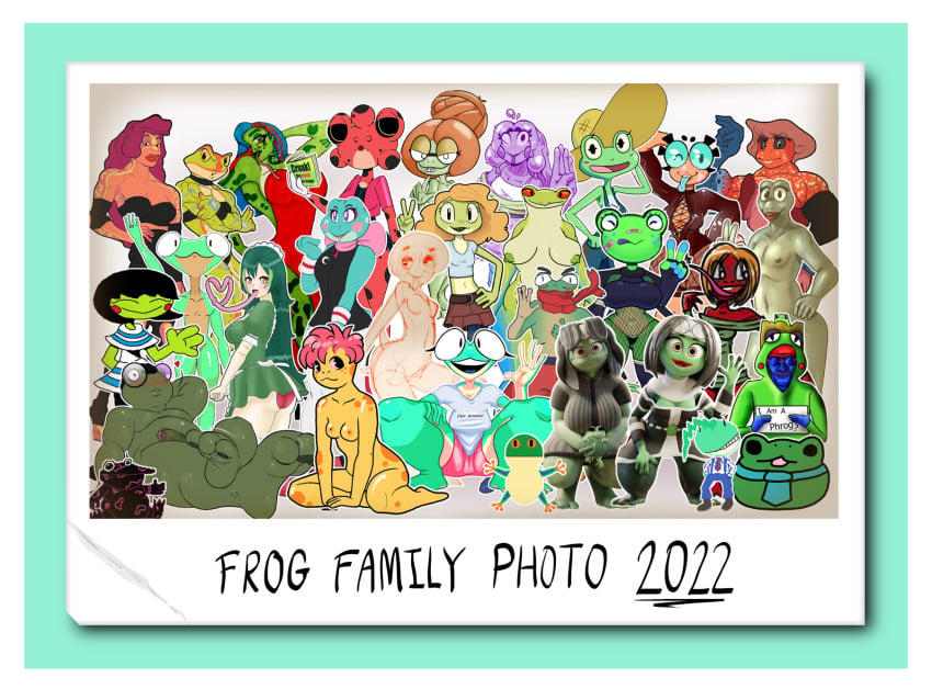 2022 amphibian anthro biphony_(rubbish_chameleon) blue_background bobguyman bonnytoad brain_plays breasts clothing collaboration crescent-blue-zero das_kludi different_artstyle female frog froggymspainter genitals group gumgum_80 gynomorph hi_res impstripe intersex jessej9081_(artist) kattman kidd_bell looking_at_viewer male mangolynx megan_ziegler mr_valentine00 noobknight111 nude o-talewda off_model penis perpleon photo rubbish_chameleon seiwahyd simple_background sleepyfrog somescrub text thatone43104615 thing_buyer tomtheexalted tubedchips tyoshla usernameisdown xxbroolowswagxx