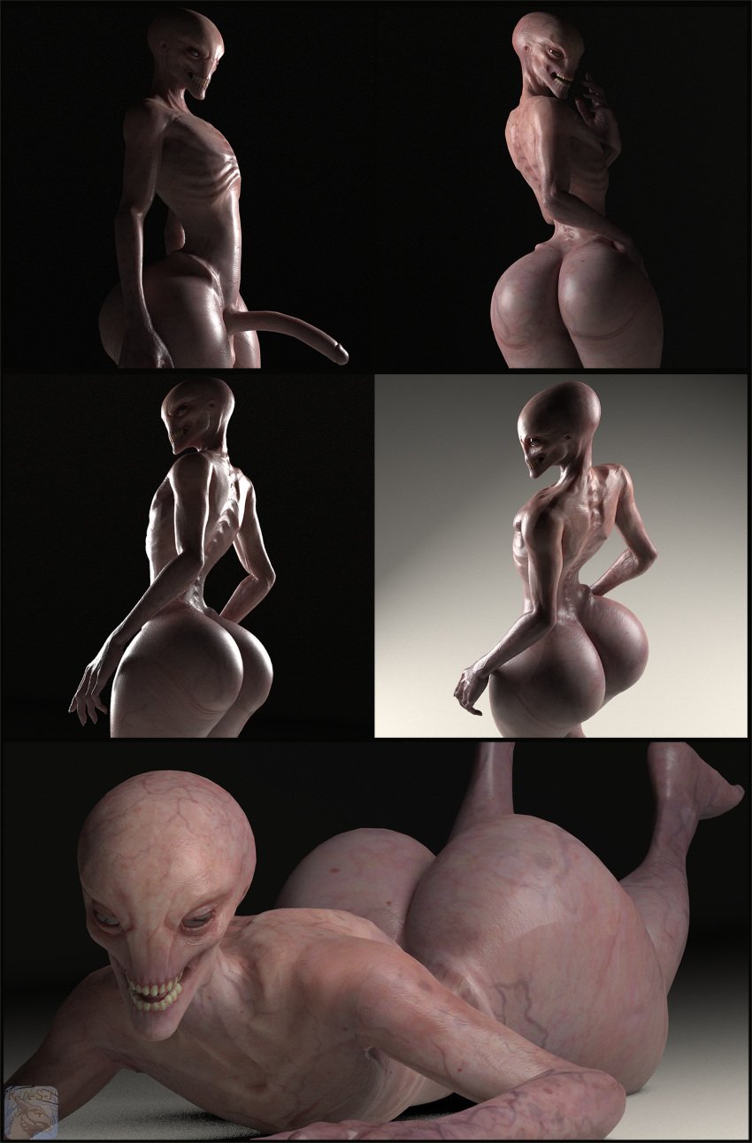 1male 3d alien ass balls big_butt dick erection fangs gay huge_butt humanoid humanoid_genitalia humanoid_penis inviting inviting_to_sex looking_at_viewer looking_back male_only nude r-a-s-p_(artist) sectoid solo submissive_male thick_thighs xcom_2